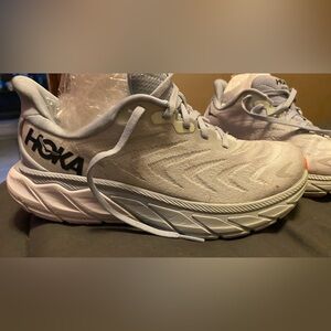 Hoka Light Gray Athletic Shoes